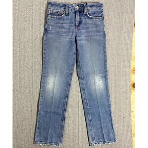 Vtg Polo Ralph Lauren Jeans Youth 10 26X26 Blue Distressed Slim Straight 381‎
